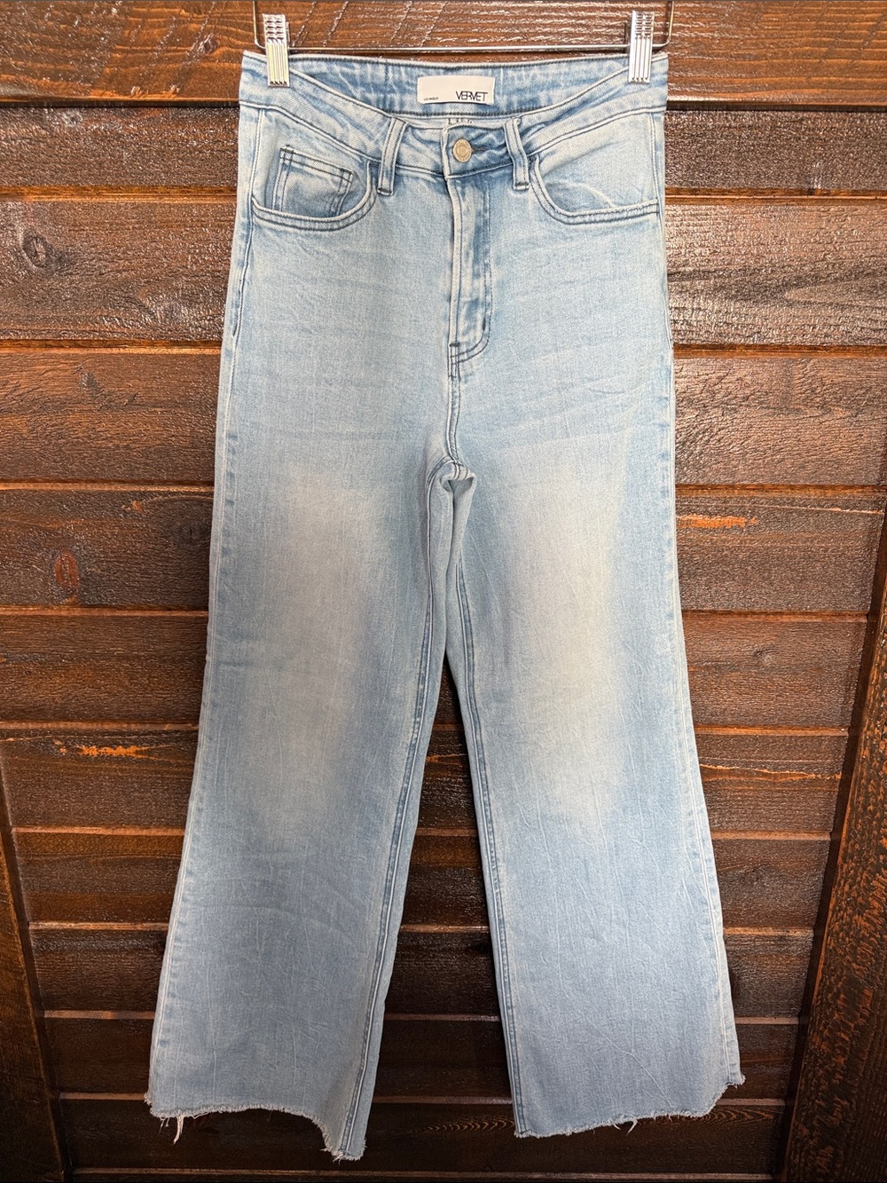VERVET BY FLYING MONKEY Light Wash Wide Leg Jeans